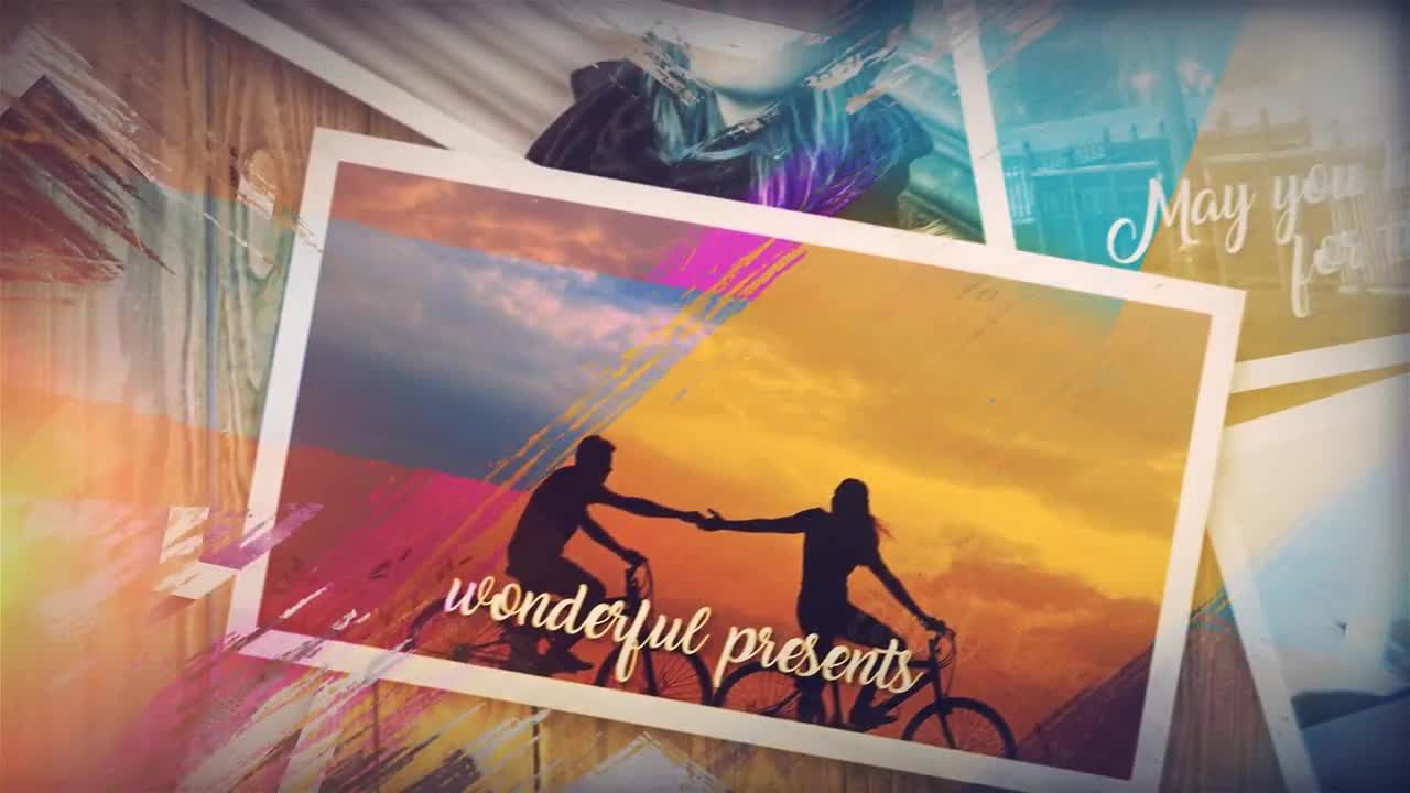 可爱的画笔记忆照片展示素材库精选AE模板