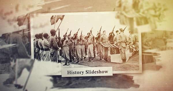 复古历史旧照片幻灯片视频素材库精选AE模板 History