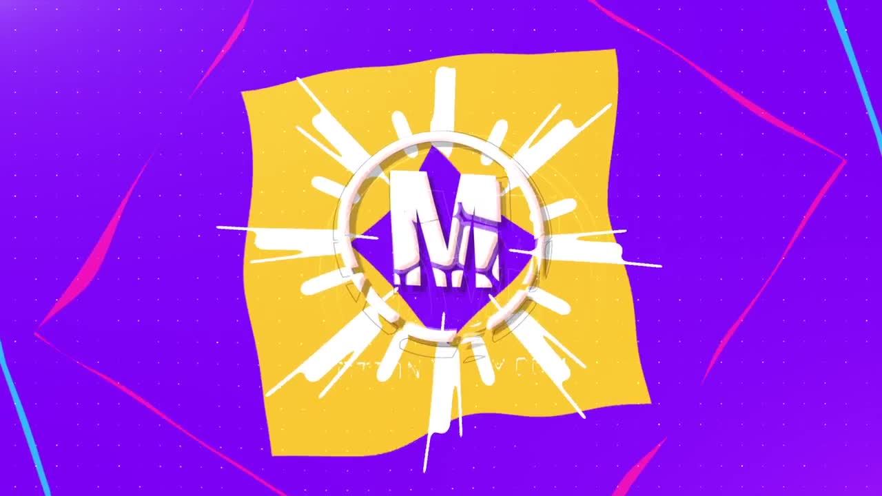 动感而时尚的平面样式标志素材库精选AE模板