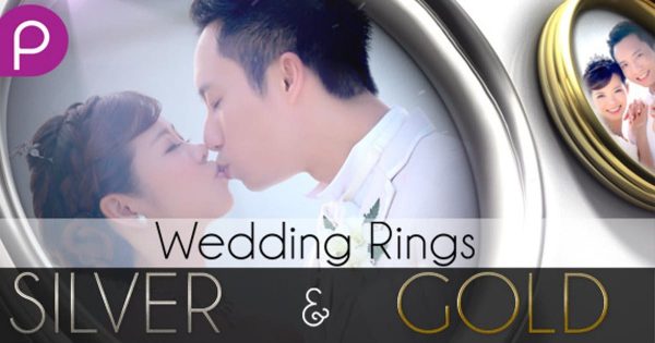 浪漫婚礼戒指幻灯片视频素材库精选AE模板 Wedding Rings