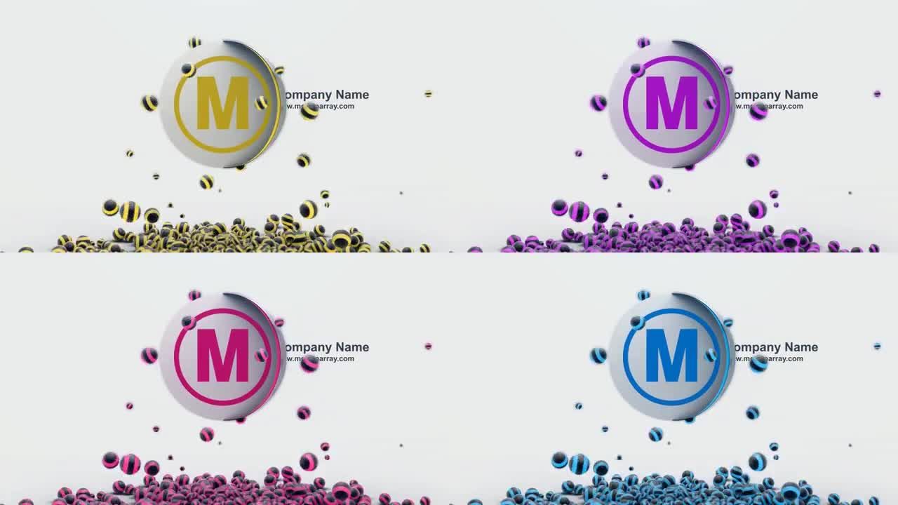 球体动画logo开场PR视频模板