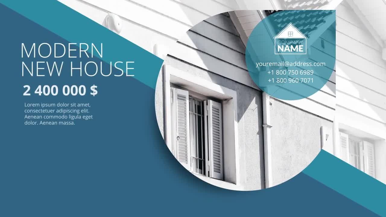 时尚设计的房地产活动促销视频素材库精选AE模板