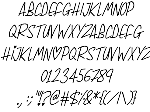 Whimsical Lovelies font插图2