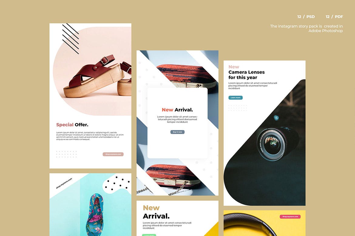 12个Instagram社交平台品牌故事推广素材 12 Promo Instagram Story Template插图(2)