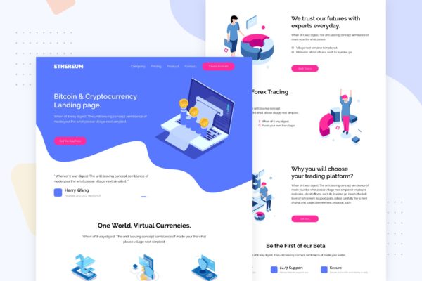 以太坊加密货币交易平台推广EDM邮件模板素材库精选 Ethereum – Email Newsletter