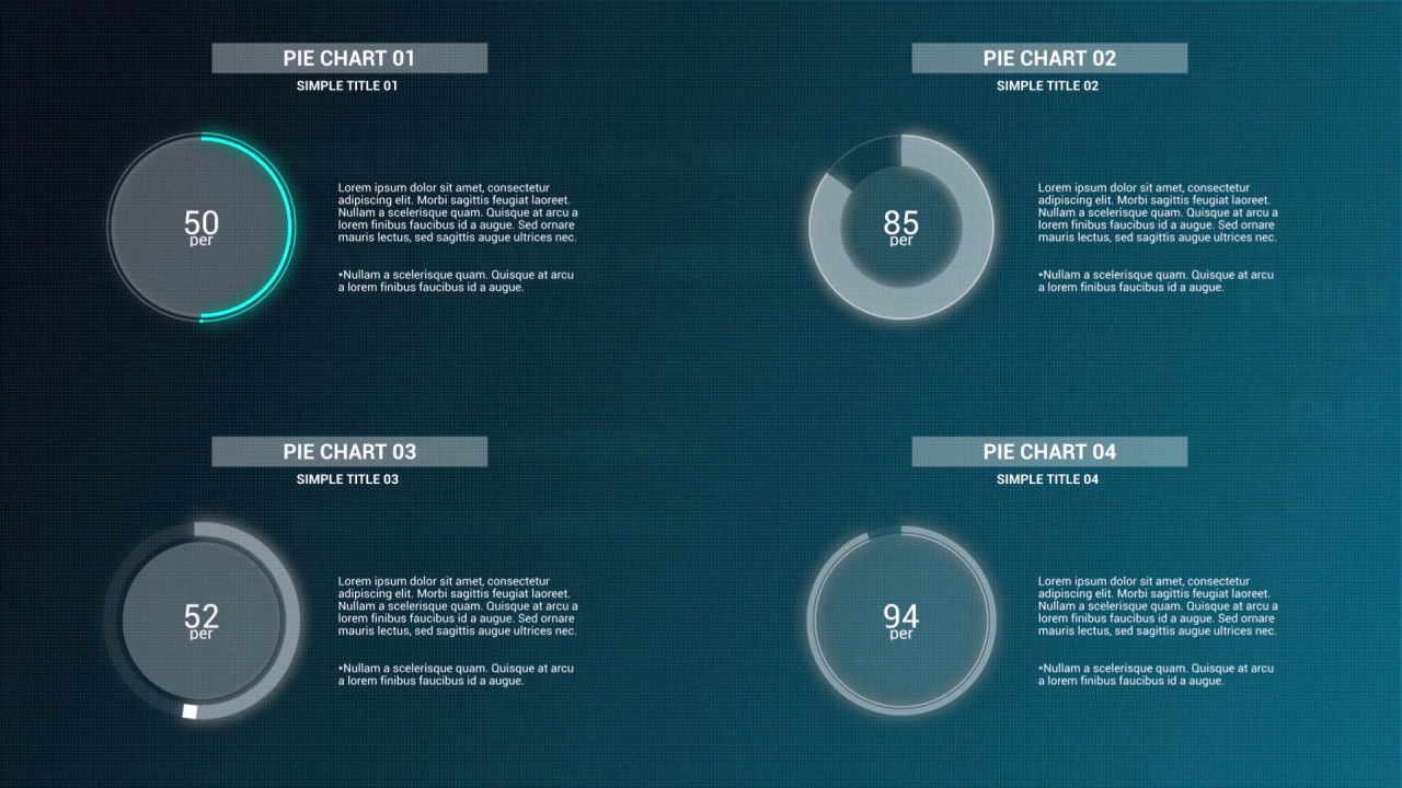 信息图表简单饼图素材库精选AE模板