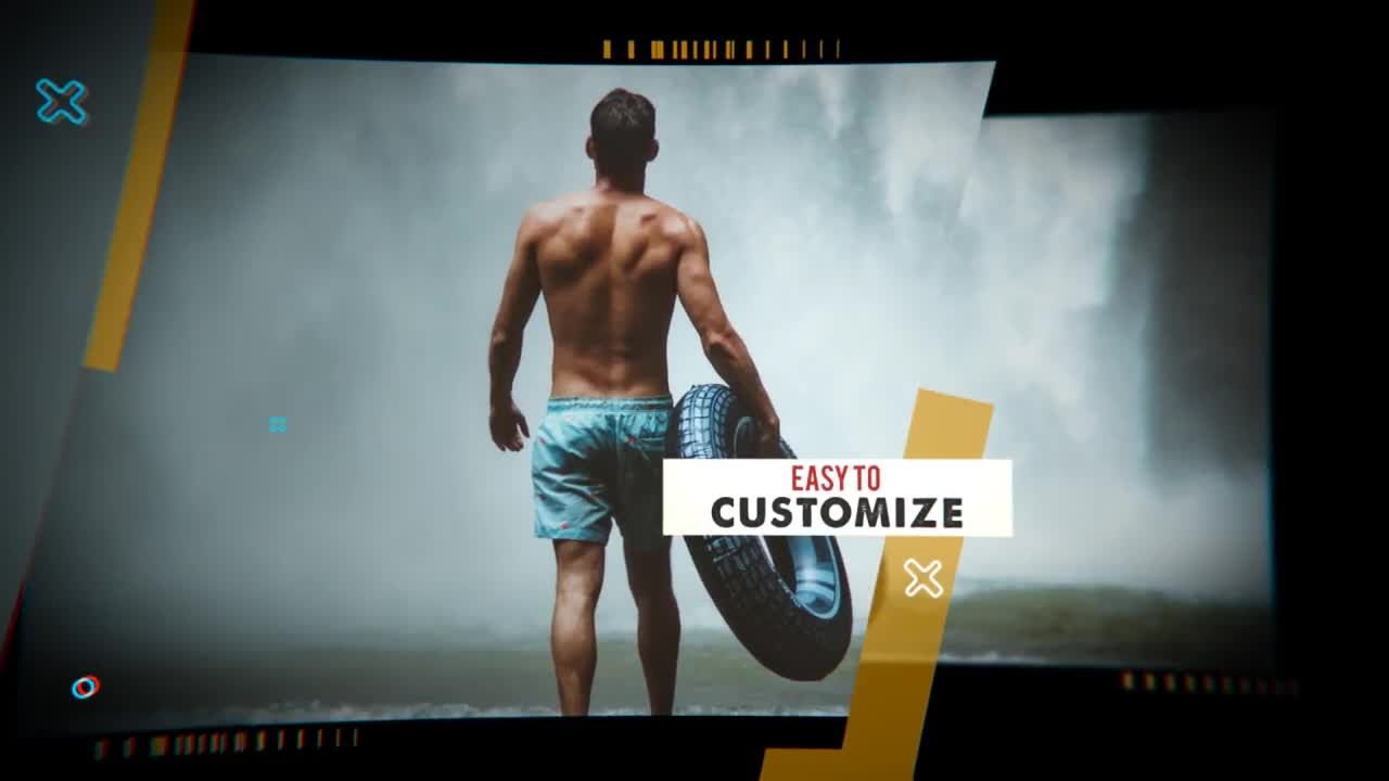 快速屏幕分割特效幻灯片展示素材库精选AE模板