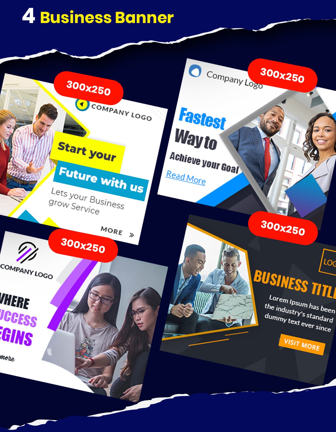 25款多尺寸谷歌创意广告Banner图设计模板 25 Ad Banner Bundle插图(5)