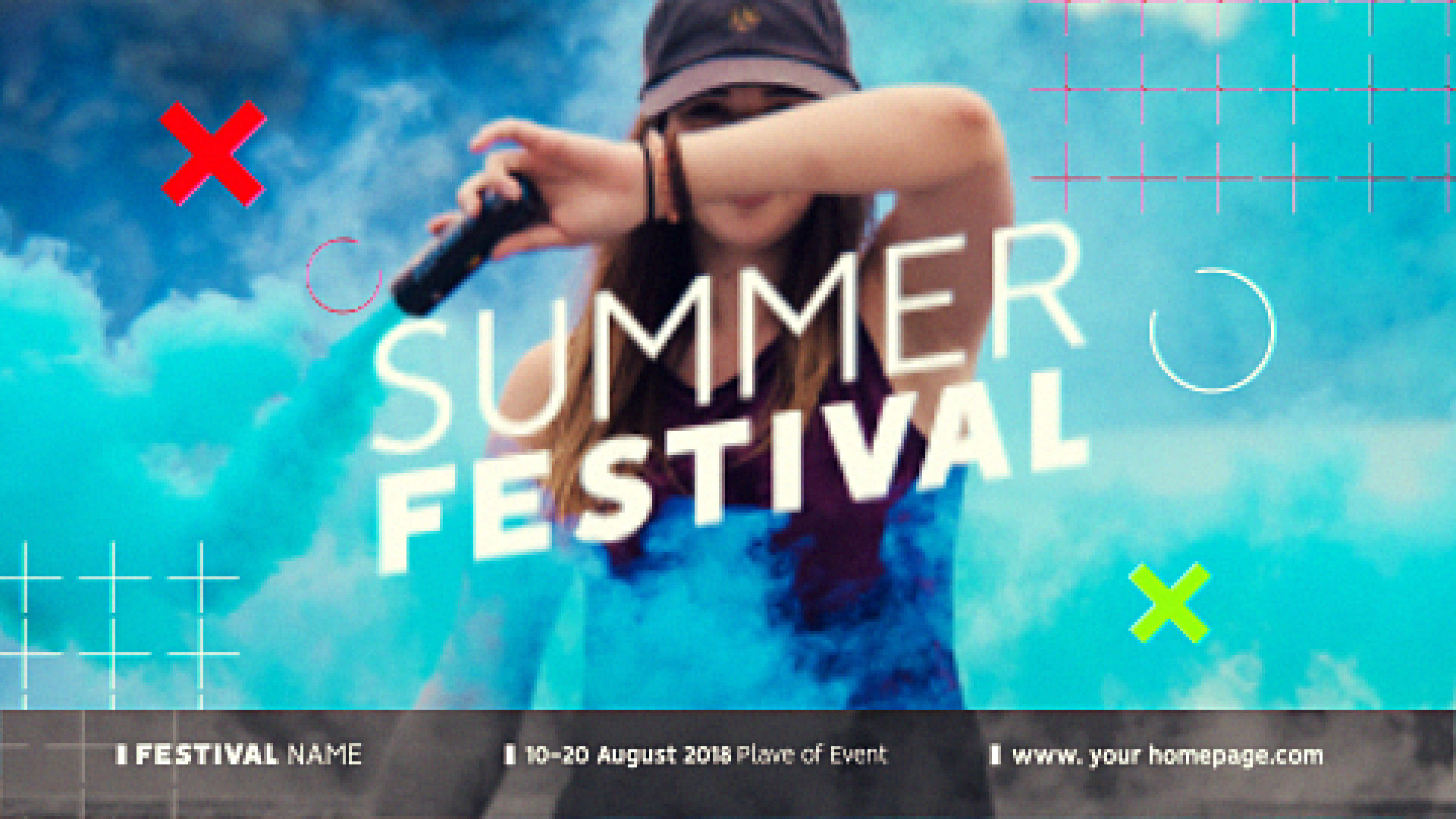 干净清新活力的电影节开幕式素材库精选AE模板