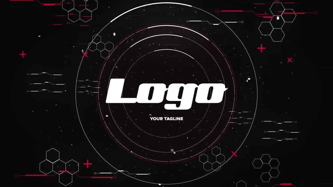 动感活力创意的动画数字徽标素材库精选AE模板