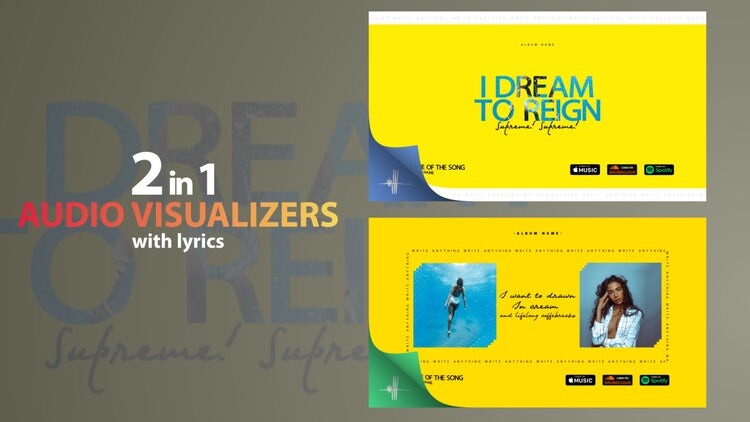 干净创意的音频播放工具素材库精选AE模板