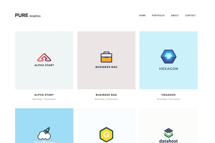 创意工作室个人博客Muse网站模板素材库精选 Pure – Full Responsive Muse Template插图(11)