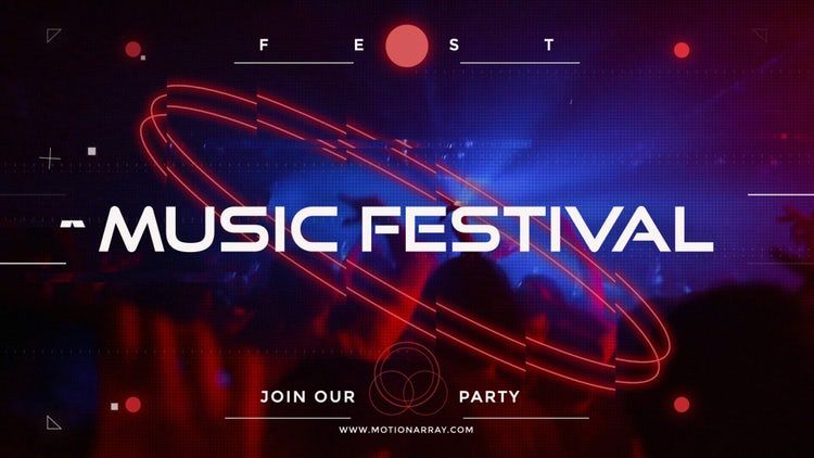 活力十足的音乐节宣传片ae模板