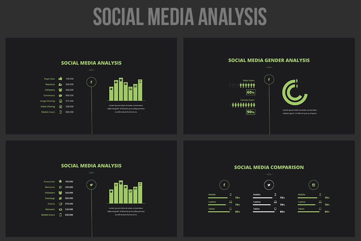 时尚高端多用途的干净优雅简洁且令人印象深刻大数据Powerpoint&Keynote商务幻灯片演示模板（pptx&key）插图(2)