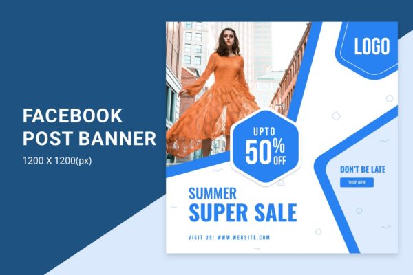 Facebook社交网站服装促销广告Banner设计模板素材库精选 Fashion sale banner