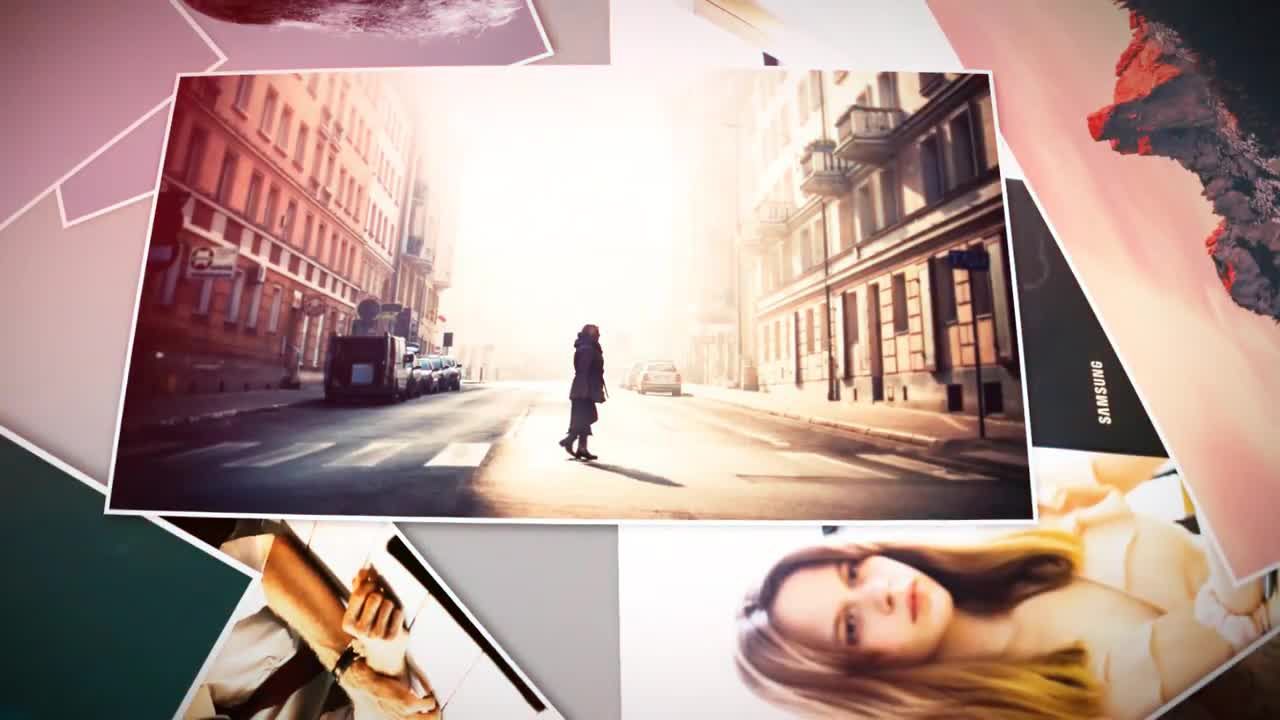 柔和的光线泄漏分屏照片展示素材库精选PR模板Photo Slideshow