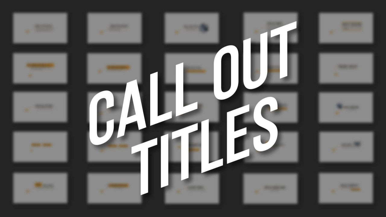 整齐有序的4k标注标题素材库精选AE模板