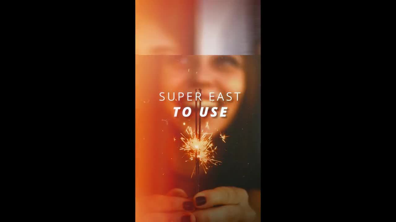 时尚竖版过渡AE幻灯片模板