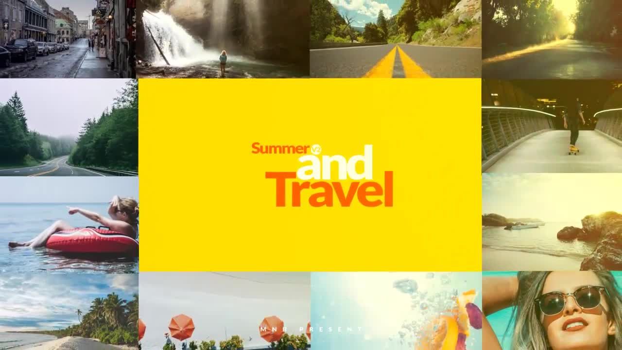 夏季旅行开场白素材库精选AE模板