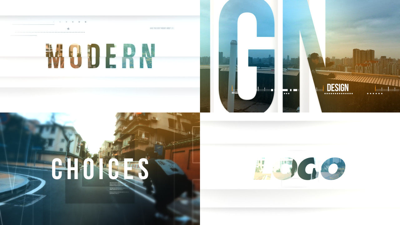 现代风格的开放幻灯片素材库精选AE模板