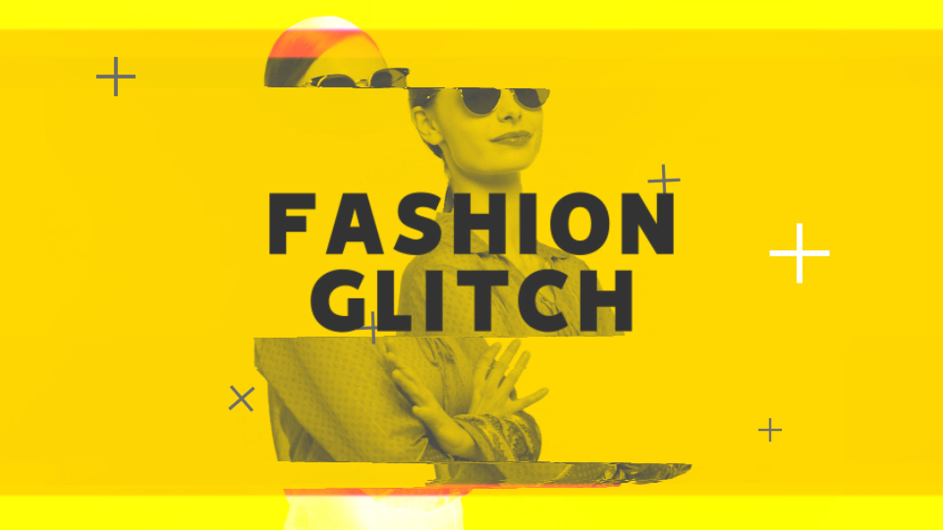 时尚故障徽标素材库精选AE模板