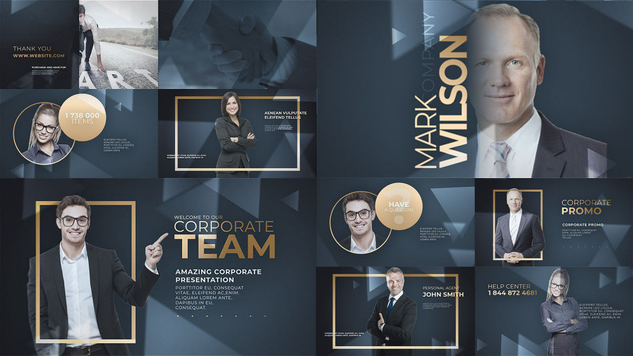 现代科技公司商务企业效果展示片头素材库精选AE模板