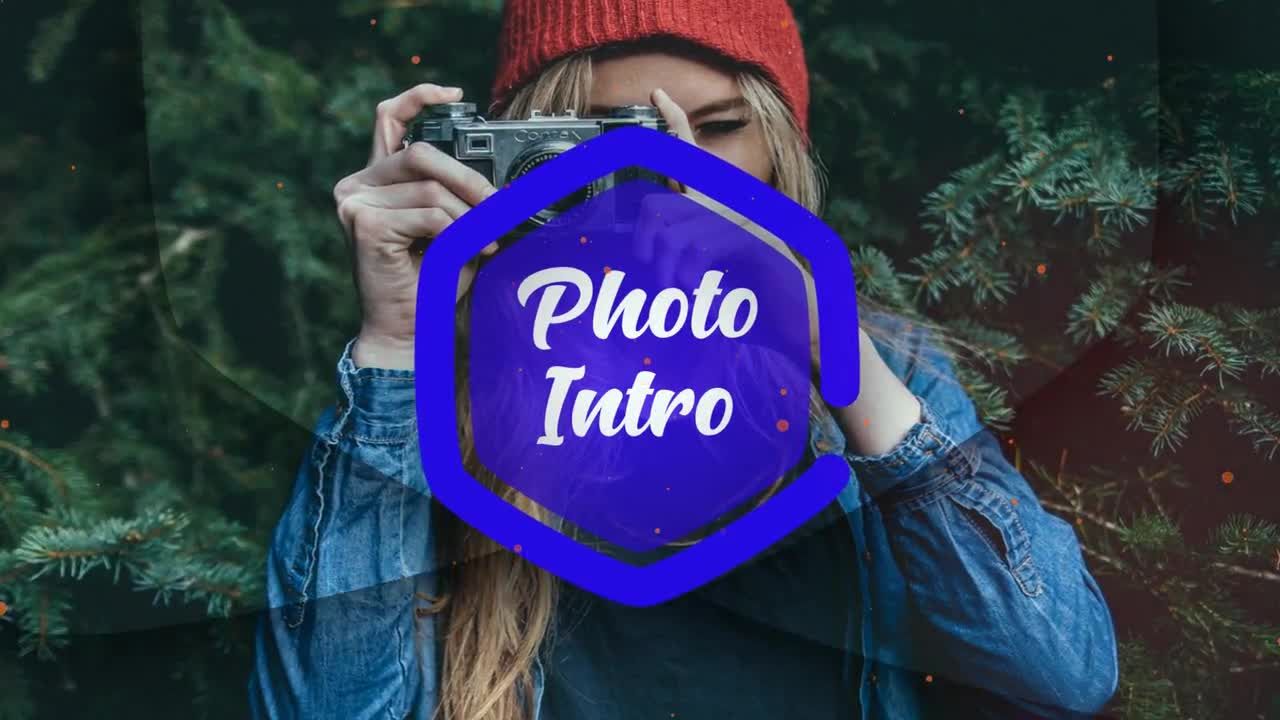 简单的文本动画照片简介素材库精选AE模板