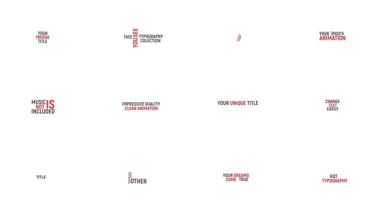 12个有趣现代创意排版标题动画素材库精选AE模板