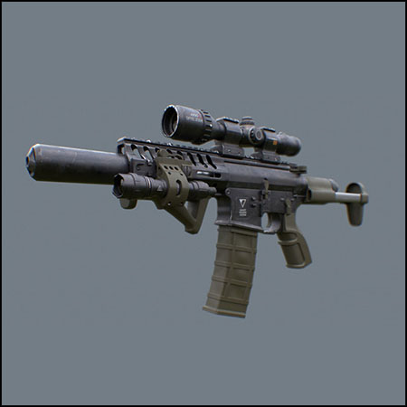 M4 RIFLE突击步枪素材之家精选3D模型