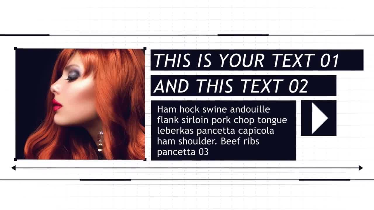 简约的框架网格效果AE幻灯片模板