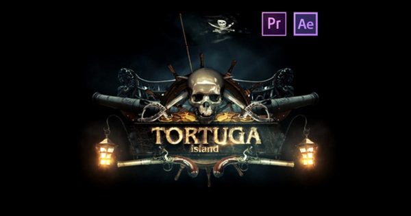 史诗海盗风格Logo标志演示素材库精选AE模板 Epic Pirate Logo