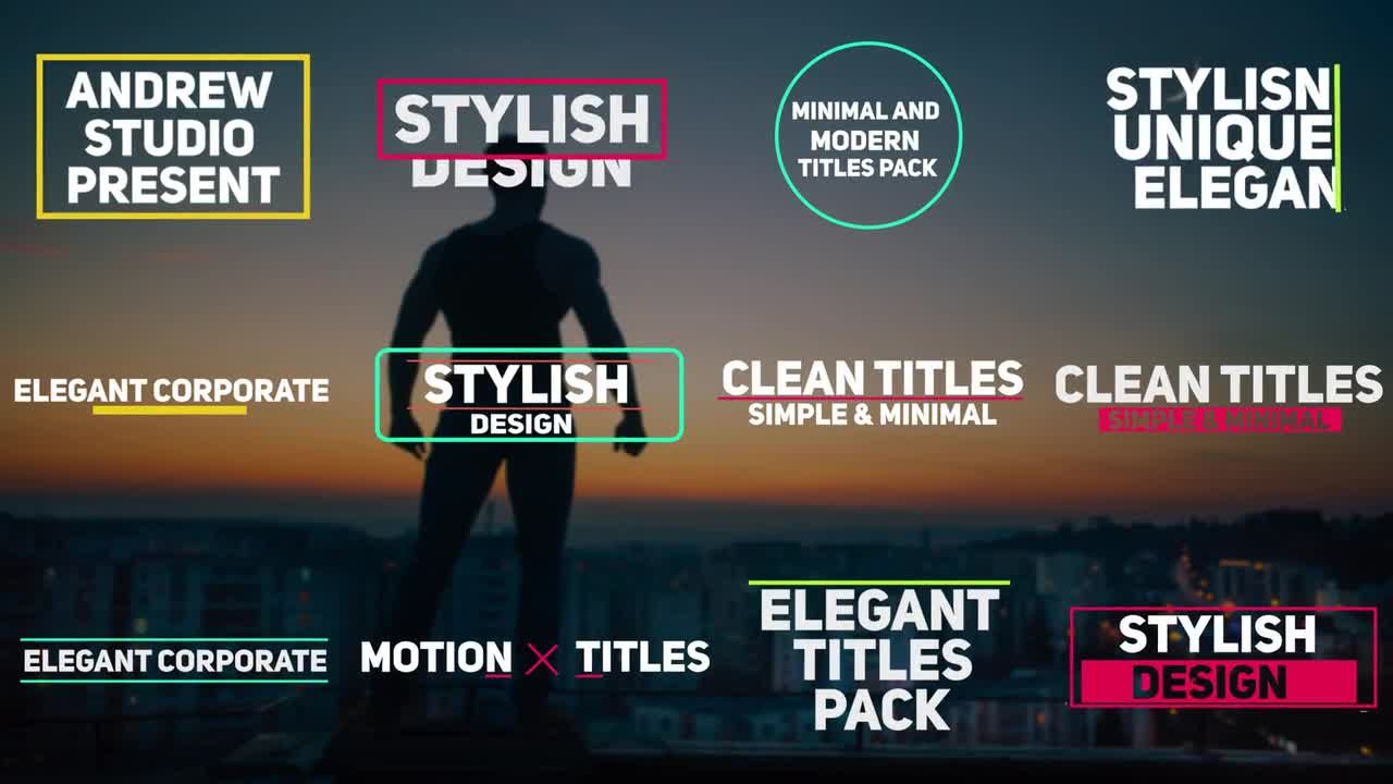 12个简单下三分之一电视节目全屏标题素材库精选AE模板