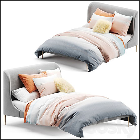 West elm lana双人床素材之家精选3D模型