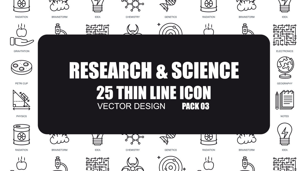简洁动态动画线图标集合素材库精选AE模板