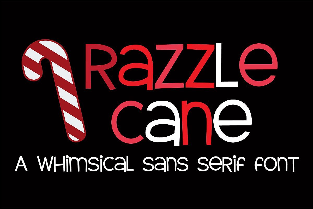 ZP Razzle Cane Regular Font素材之家精选英文字体