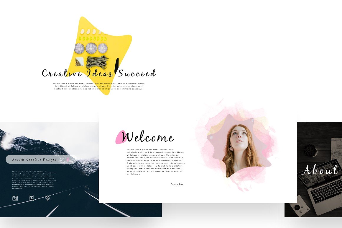 优雅时尚的PowerPoint模板插图(1)