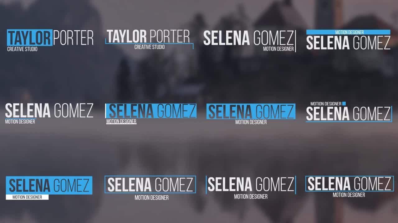 12个下三分之一电视节目全屏标题素材库精选AE模板