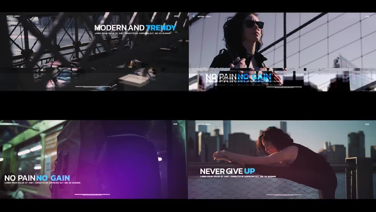 全新时尚现代动画开场片头素材库精选pr模板