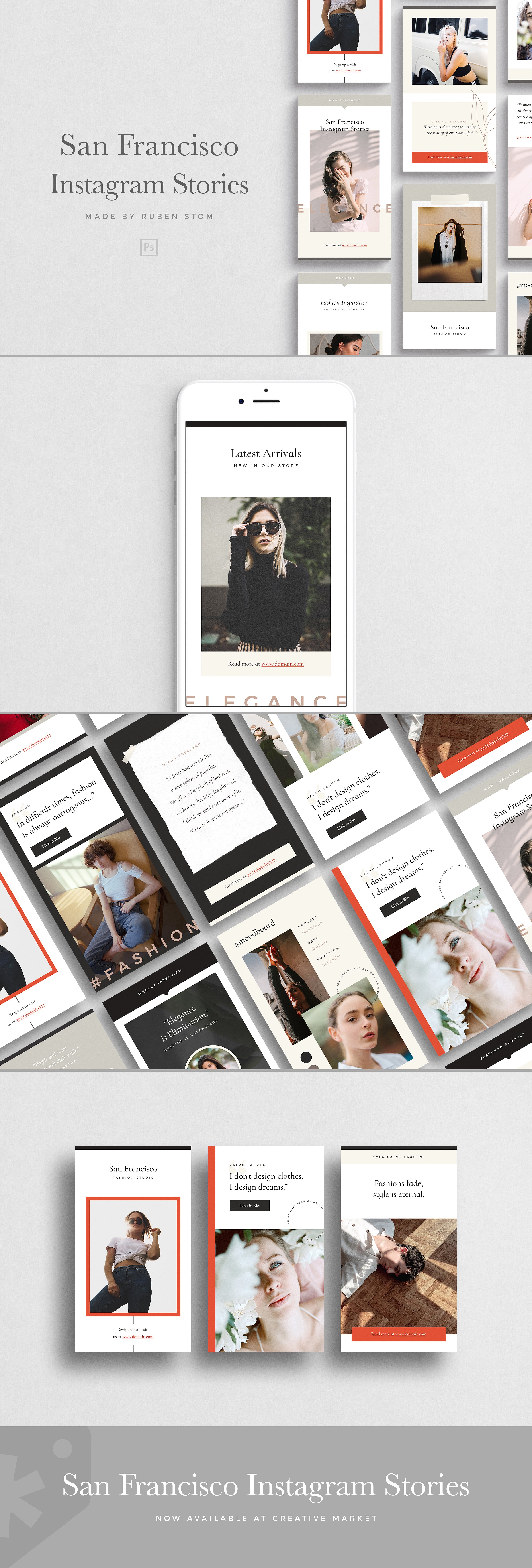 都市时尚艺术Instagram故事贴图模板素材库精选 San Francisco Instagram Stories插图