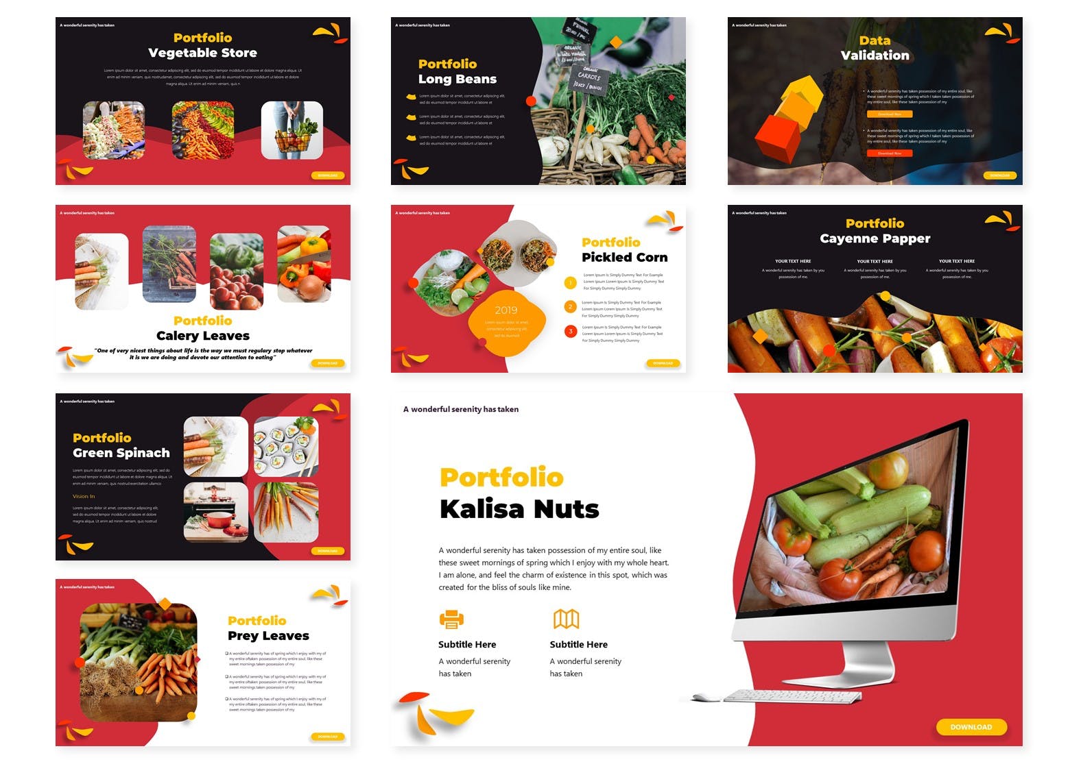 水果品牌宣传PPT幻灯片模板 Fruiteable | Powerpoint Template插图(2)