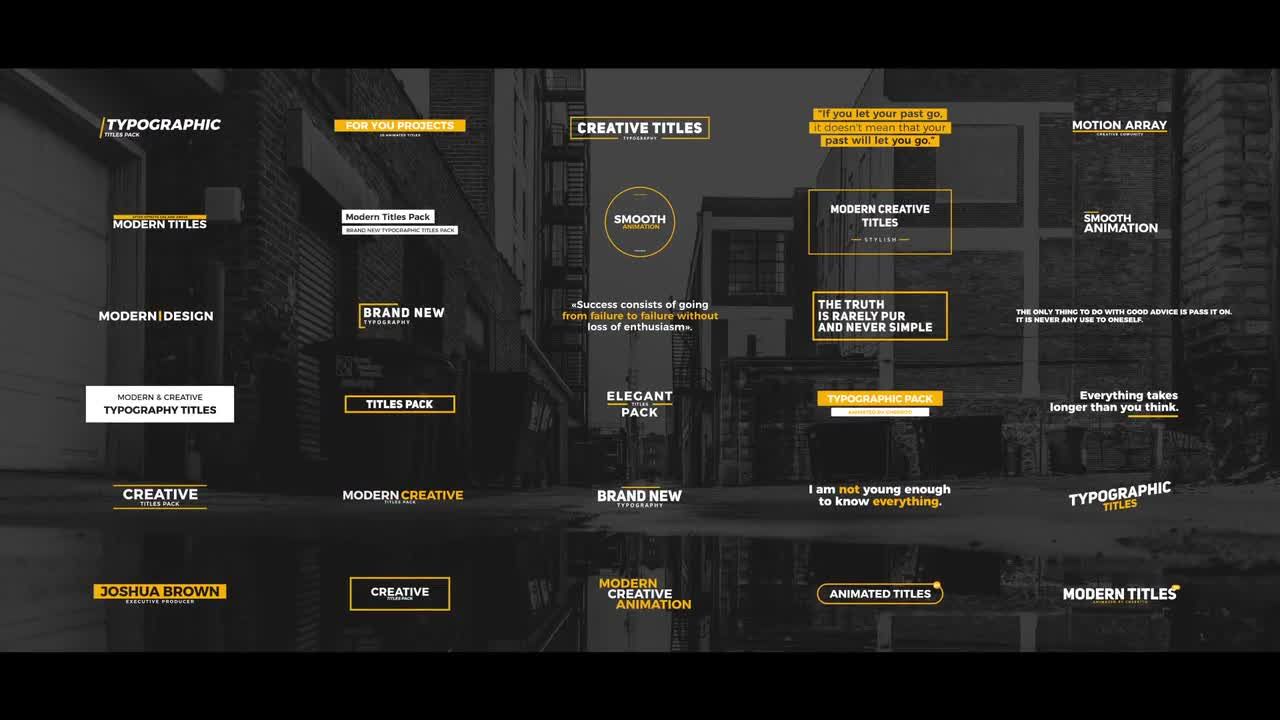 30个独特且极具创意的动画全屏标题素材库精选AE模板