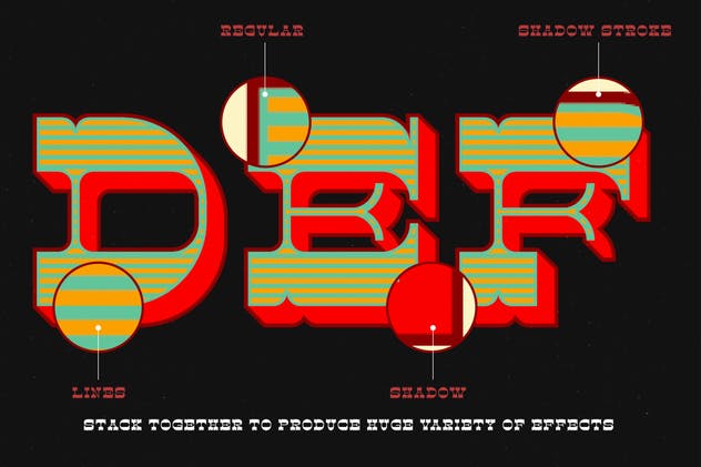 复古凸版印刷衬线字体 Circus Freak Font插图(2)