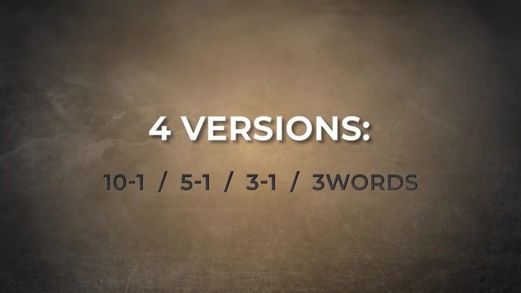 倒计时文本动画过渡效果ae模板