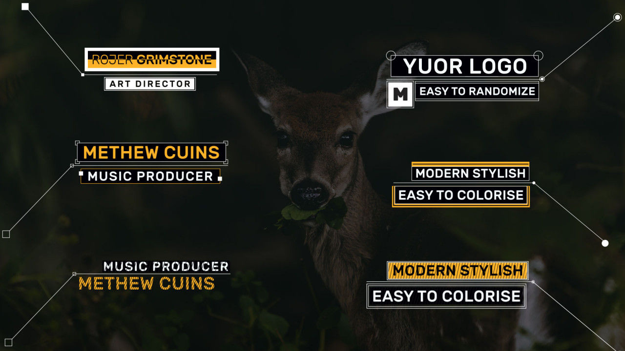 全屏产品介绍指示线标注素材库精选AE模板