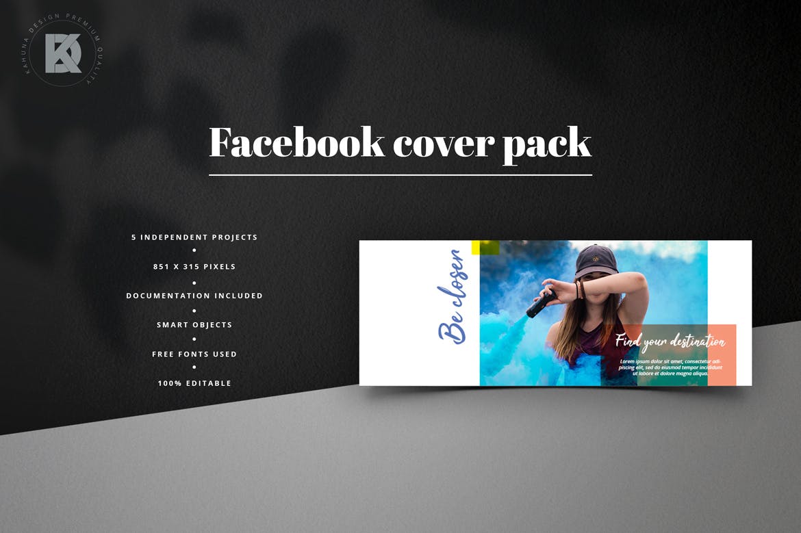 通用实用Facebook主页封面设计模板素材库精选 Facebook Cover Universal Pack插图(2)