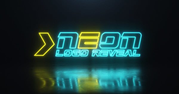 霓虹灯效果Logo演示素材库精选AE模板 Neon Logo