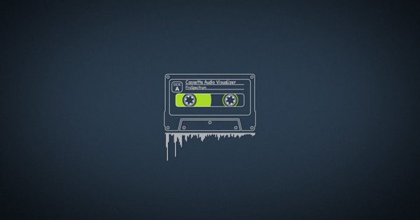 卡带音频音乐播放音频可视化动态特效素材库精选AE模板 Cassette Audio Visualizer