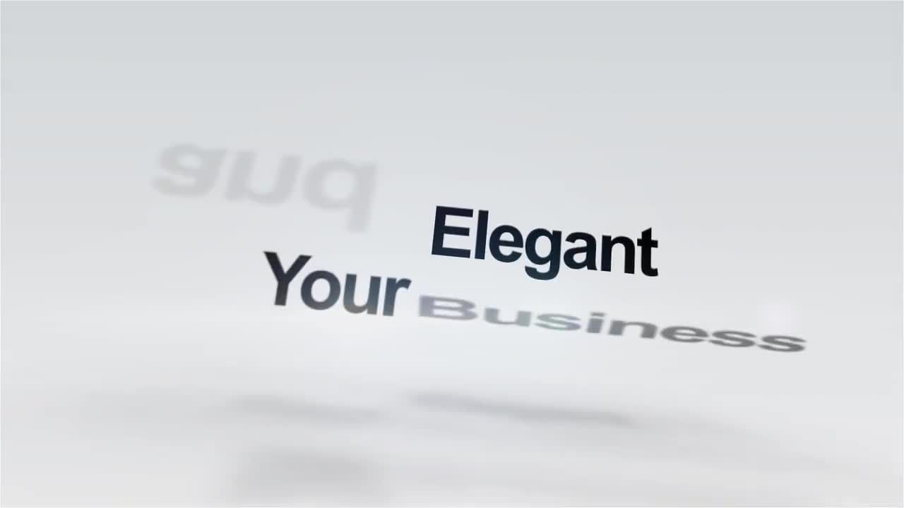 清晰外观的字词徽标显示简短介绍素材库精选AE模板