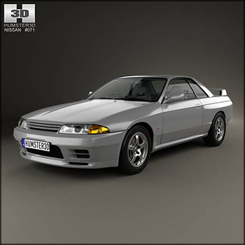 1989款的尼桑日产Skyline BNR32 GT-R 素材之家精选3D模型