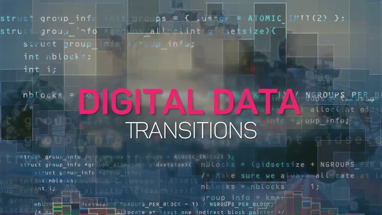 20种数字数据转场过渡素材库推荐PR模板